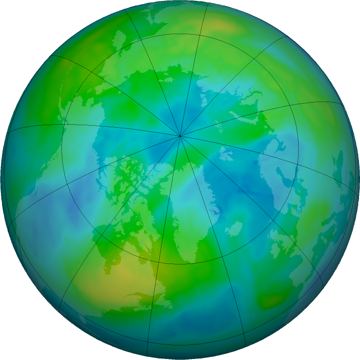 Arctic ozone map for 17 October 2015